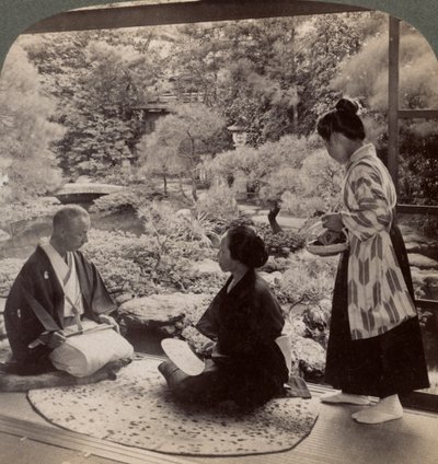 حدائق منزل السيد Y Namikawa ، زعيم الصناعات الفنية ، كيوتو ، اليابان ، 1904 بواسطة أندروود أند أندروود