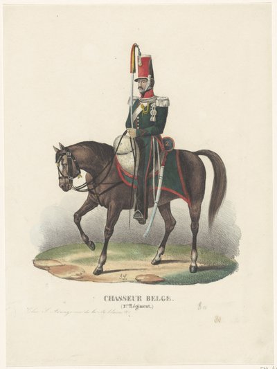 صياد متطوع بلجيكي ، 1830 Chasseur Belge (2.me Régiment) (العنوان على الكائن) بواسطة غير معروف