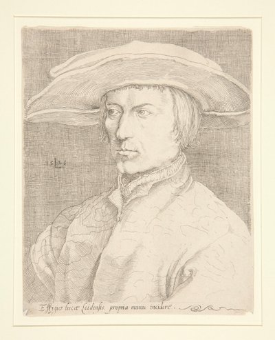 صورة شخصية للفنان ، 1525 [صورة شخصية لرجل ، يُدعى لوكاس فان ليدن ، صورة ذاتية] بواسطة غير معروف