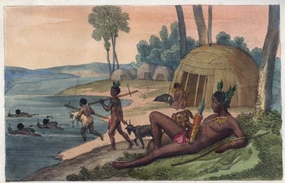 قرية Korah Hottentot على الضفة اليسرى لنهر أورانج - نقش من عادات وتقاليد جميع شعوب الكون. هذا هو تاريخ الحكومة ، والقوانين ، والميليشيات ، ودين جميع الأمم من أبعد الأوقات حتى الأيام بواسطة فنان غير معروف
