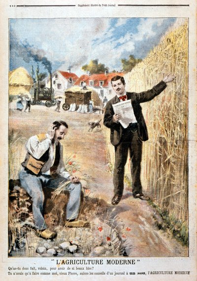 إعلان عن جريدة "L'agriculture moderne" - في "Le Petity Journal" في 4/4/1897. بواسطة فنان غير معروف