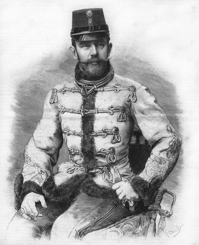 الأرشيدوق رودولف من هابسبورغ (1858-1889) ، ولي عهد النمسا ، نقش عام 1889. بواسطة فنان غير معروف