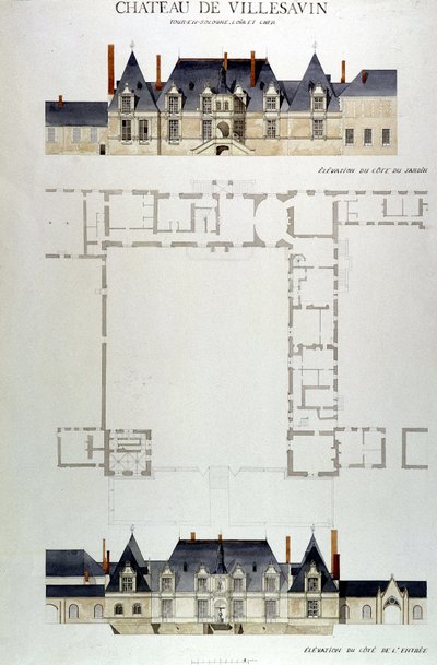 العمارة في Château de Villesavin ، Tou en Sologne ، Loir et Cher (41) بواسطة فنان غير معروف