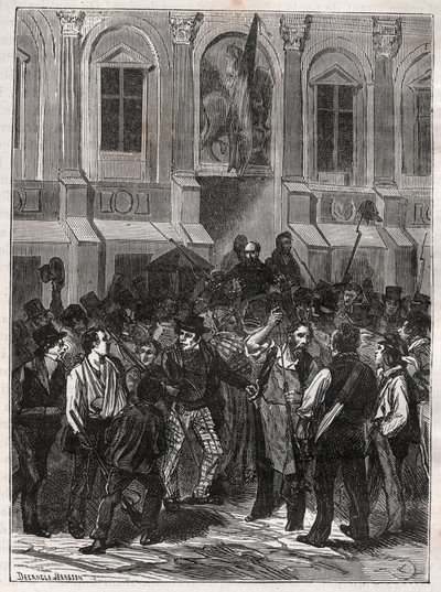 أرماند باربيس ، الثائر الفرنسي (1809-1870) قبل اعتقاله في 12 مايو 1839 - نقش عام 1882 في "Histoire de dix ans: 1830-1840" "Louis-Blanc (1811-1882) بواسطة فنان غير معروف