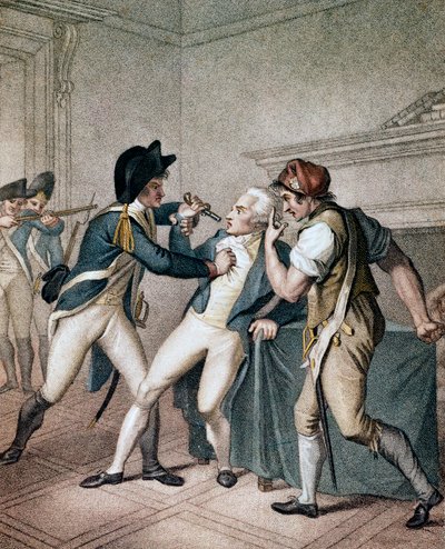 اعتقال ماكسيميليان روبسبير بتاريخ 27/7/1794 - اعتقال روبسبير - اعتقال روبسبير بواسطة فنان غير معروف