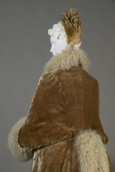 معطف شتوي بيرثا بالمر ، حوالي 1885 (تفاصيل الظهر) ، مخمل حريري ، و lambswool. بواسطة فنان غير معروف
