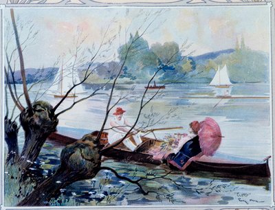 مسيرة القارب بواسطة فنان غير معروف