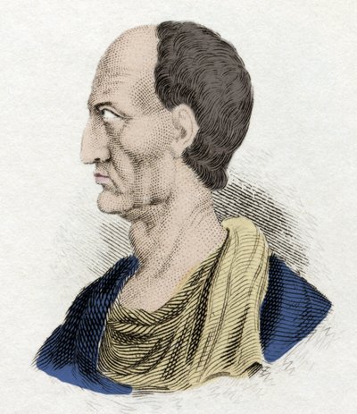 دعا كايوس ماريوس الرجل الحكيم (157-86 قبل الميلاد) الجنرال ورجل الدولة الروماني. نقش القرن التاسع عشر. بواسطة فنان غير معروف