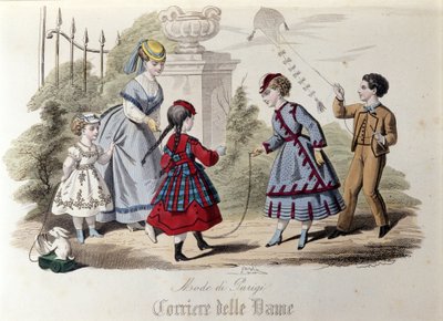 أزياء الأطفال في باريس عام 1866. بواسطة فنان غير معروف