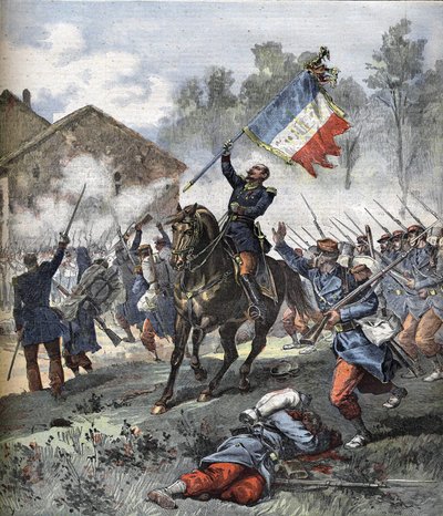 توفي العقيد دي ماليفيل في معركة سولفيرينو في 24 يونيو 1859. بواسطة فنان غير معروف