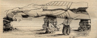 تم العثور على تمثال عملاق رمسيس الثاني في عام 1820 ، بالقرب من البوابة الجنوبية لمعبد بتاح الواقع على بعد حوالي ثلاثين مترًا ، بواسطة الرحالة الإيطالي جيوفاني باتيستا كافيليا - نقش عام 1838 - اكتشف تمثال رمسيس الثاني في عام 1820 من قبل جيوفاني باتيستا بواسطة فنان غير معروف