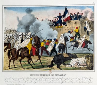 فتح الجزائر: معركة مزغران بتاريخ 1839/6/2. بواسطة فنان غير معروف