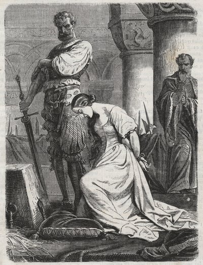 وفاة كاثرين هوارد ، زوجة نقش هنري الثامن 1864- كاثرين هوفارد أو كاثرين هوارد (كاثرين أو كاثرين بواسطة فنان غير معروف