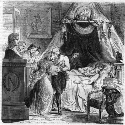 وفاة نابليون الثاني ، ابن نابليون الأول ، دوق رايششتات (1811-1832). بواسطة فنان غير معروف