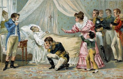وفاة نابليون الأول (1769-1821) في سانت هيلانة في 5 مايو 1821. بواسطة فنان غير معروف