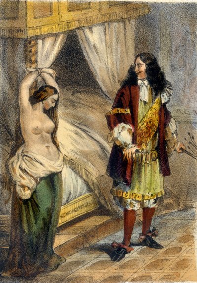 Donatien Alphonse Francois de Sade (1740-1814) المعروف باسم Marquis de Sade. نقش من بداية القرن التاسع عشر. بواسطة فنان غير معروف