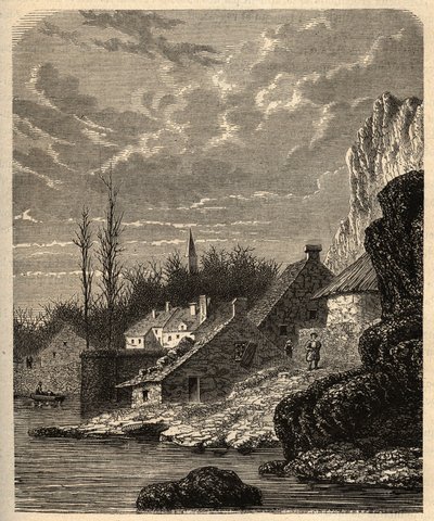 Douarnenez - Finistere - Brittany - نقش في "" PATRIE - الوصف PECTURESSE DE LA FRANCE في 6 مجلدات بواسطة LUCIEN HUARD - نهاية القرن التاسع عشر بواسطة فنان غير معروف