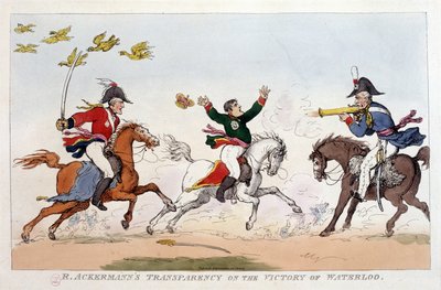 كارتون إنجليزي عن نابليون الأول - في نابليون الأول ، رسوم كاريكاتورية ، مجموعة وهمية. 1814 - 1815. B.H.V.P. بواسطة فنان غير معروف