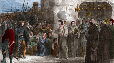Enguerrand de Marigny (1260-1315) الحجرة ووزير الملك فيليب الرابع بيل يمشي إلى التعذيب في عام 1315. نقش في "" لوحات Histoire De France En Cent بقلم Paul Lehugeur "" 1891 - Enguerrand de Marigny (1260-1315) وزير ف بواسطة فنان غير معروف