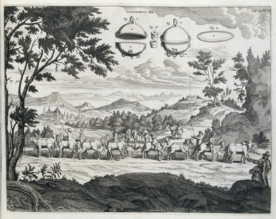 تجربة Otto von Guericke (Otto de Guericke بواسطة فنان غير معروف
