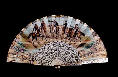 السياج يزين خمسة فرسان: "" إمبراطور فرنسا نابليون الثالث (1808-1873) (أول يسار) ، الملك فيتوريو إيمانويل الثاني (فيكتور عمانويل) (1820-1878) (الثالث) ، جوزيبي غاريبالدي (1807-1882) (أول يمين) ) "ميلان ، متحف ديل ريسورجيمنتو بواسطة فنان غير معروف