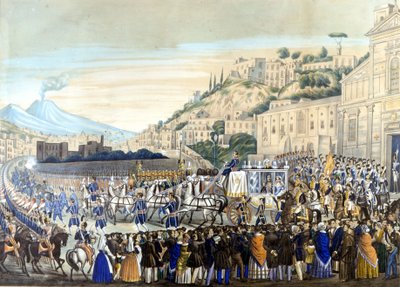 فرديناند الثاني (1467 - 1496) وماري تيريز في بازيليك بيديغروتا بواسطة فنان غير معروف