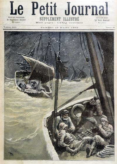 صيادو الأسماك في نيوفاوندلاند - في "The Petity Journal" بتاريخ 19/03/1892 بواسطة فنان غير معروف