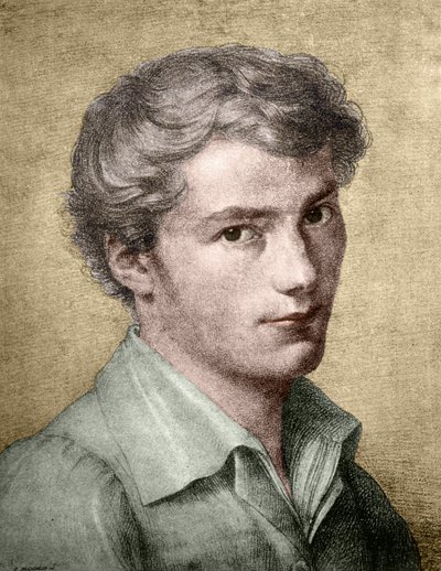 فرانز شوبرت (1797 - 1828) شابًا. بواسطة فنان غير معروف