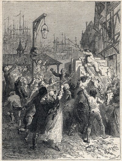 الثورة الفرنسية: انتصار أونورييل غابرييل ريكويتي ، كونت ميرابو (1749-1791) دخل مدينة مرسيليا عام 1789. نقش من عام 1889. مجموعة خاصة. بواسطة فنان غير معروف