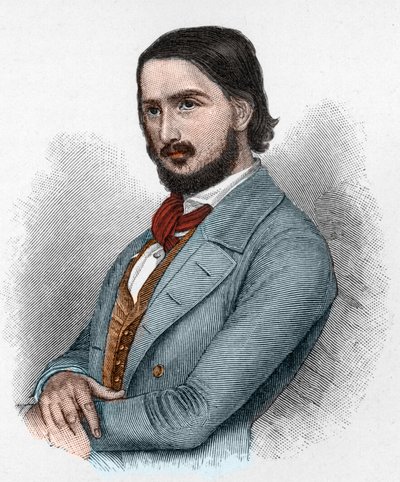 جورج فريدريش رودولف تيودور هيرويغ (1817-1875) شاعر وثوري ومترجم ألماني. بواسطة فنان غير معروف