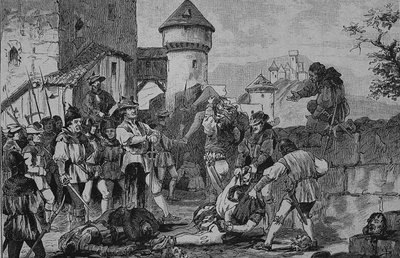 حرب الفلاحين الألمان (1524-1526): بعد اقتحام قلعة مايشاو بواسطة فنان غير معروف