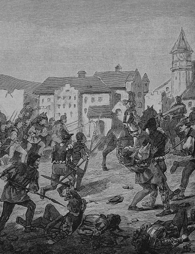 حرب الفلاحين الألمان (1524-1526): اقتحام فاينسبرغ بواسطة فنان غير معروف