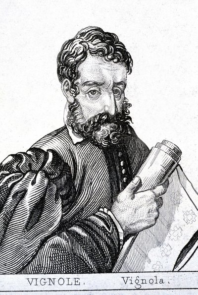 جياكومو باروزي ، المعروف أيضًا باسم Vignola ، باللغة الفرنسية Le Vignole (1507 - 1573) المهندس المعماري الإيطالي. بواسطة فنان غير معروف