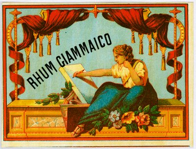 إعلان Giammaico الروم للكحول (الطباعة الحجرية الملونة أواخر القرن التاسع عشر) بواسطة فنان غير معروف