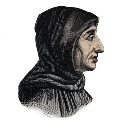 جيرولامو سافونارولا (1452-1498) كاهن دومينيكاني إيطالي وزعيم فلورنسا - صورة جيروم سافونارول (جيرولامو سافونارولا (1452-1498) ، دومينيكاني إيطالي ومصلح بواسطة فنان غير معروف