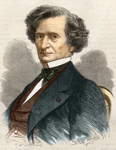 هيكتور لويس بيرليوز الملحن الفرنسي (1803-1869). بواسطة فنان غير معروف