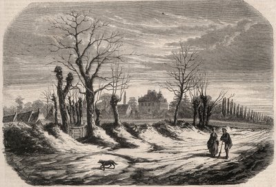 منزل جورج ساند (1804-1876) (Aurore Dupin) ، البارونة Dudevant إلى Nohant Vic (Nohant-Vic) في Indre (36). نقش في "لوموند لامع" من عام 1857. مجموعة خاصة. بواسطة فنان غير معروف