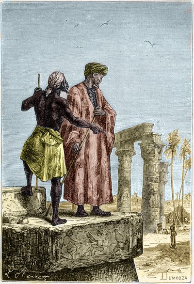 ابن بطوطة (1307-1377) في مصر - في اكتشاف الأرض لجول فيرن بواسطة فنان غير معروف