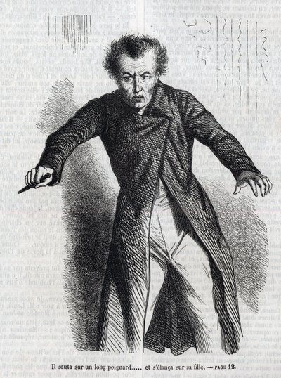 رسم توضيحي لرواية "La Vendetta" للكاتبة أونوريه دي بلزاك (1799-1850). بواسطة فنان غير معروف
