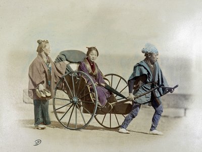 العربة اليابانية ، حوالي عام 1900 بواسطة فنان غير معروف