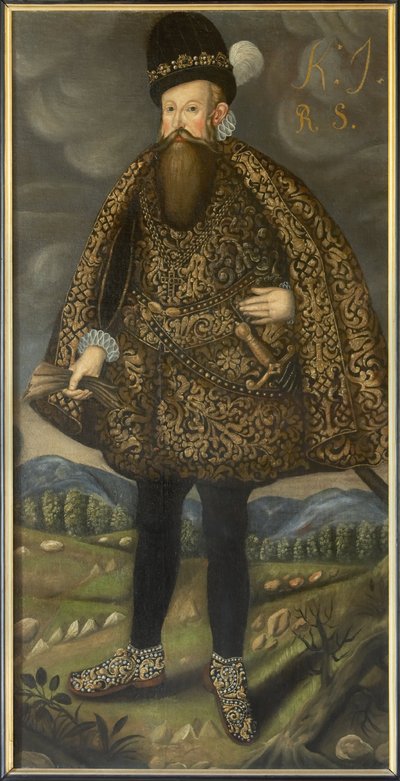 جان الثالث روي دي سويدي - صورة لملك السويد جون الثالث (1537-1592) ، مجهول. زيت على قماش. الأبعاد: ١٩٥ × ٩٨ سم. المتحف الوطني ستوكهولم بواسطة فنان غير معروف