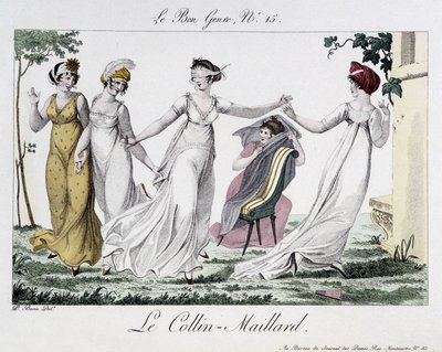 لعبة Colin-Maillard (Colin Maillard) - في "" Le Bon genre "" ، رقم 14 ، أوائل القرن التاسع عشر بواسطة فنان غير معروف