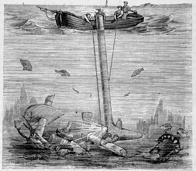 Jobard Underwater Explorer - في "" عجائب العلم "، بقلم لويس فيغير بواسطة فنان غير معروف