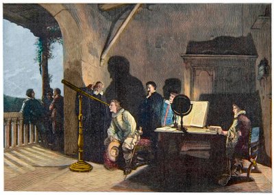قام جون ميلتون (1608-1674) بزيارة جاليليو جاليلي خلال جولة ميلتون الإيطالية في الفترة من 1638 إلى 1639. نقش بواسطة فنان غير معروف