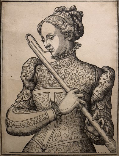 لاعب دوسين، حوالي عام 1560 (نقش على الخشب) بواسطة فنان غير معروف