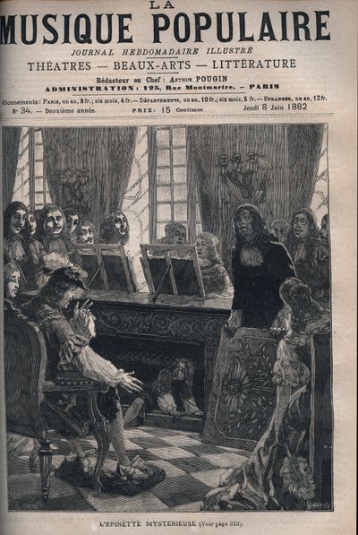 "L'Epinette mysterieuse" يقدم Jean Baptiste Raisin (1655-1693) ، عازف أرغن Troyes ، للملك آلة موسيقية وترية معينة. بناءً على طلبه لفتح السبانيت ، يترك جان بابتيست رايسين ، الابن الصغير لعازف الأرغن ، الآلة الموسيقية بواسطة فنان غير معروف