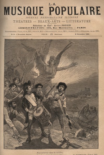 La Marseillaise ، الذي أصبح النشيد الوطني في عهد الجمهورية الثالثة (14 فبراير بواسطة فنان غير معروف