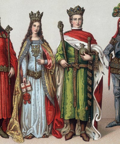 Ladislas II أو V Jagellon (1350-1434) ، دوق ليتوانيا وملك بولندا. الطباعة الحجرية الملونة في القرن التاسع عشر. بواسطة فنان غير معروف