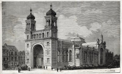 Le Palais Rameau (1878-1881) في ليل - نقش عام 1884 بواسطة فنان غير معروف