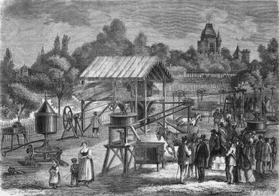 Les Machines Agricoles بواسطة السيد جوزيف بينيت جونيور ، باني في Abilly (Indre et Loire) في عام 1865. بواسطة فنان غير معروف